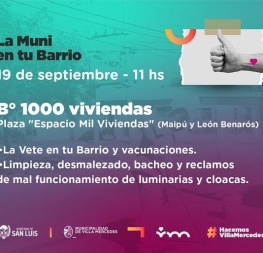 ❤️🏡#LaMuniEnTuBarrio: hoy visitaremos el 1.000 viviendas a partir de las 11 hs