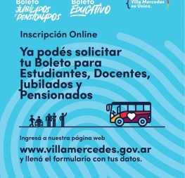 🚌✍️¡Comenzó la inscripción online para el Boleto Estudiantil, para Jubilados y Pensionados!